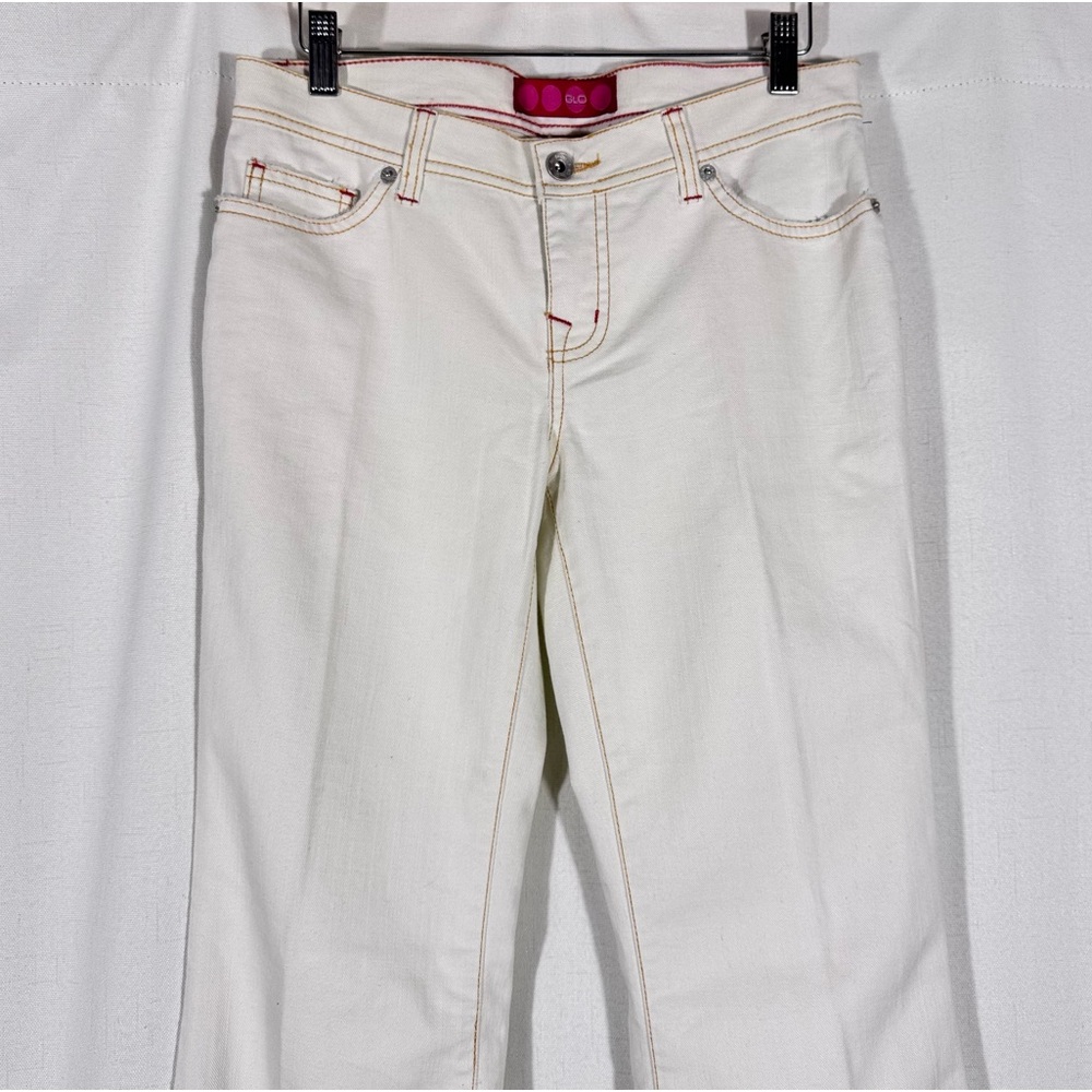 Glo Y2K White Low Rise Flare Jeans - Picture 3 of 8